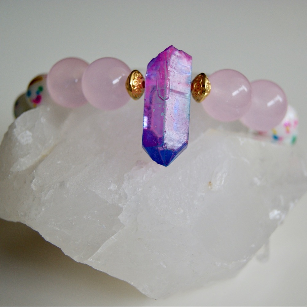 Pink Unicorn Mala Bracelet